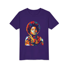 Load image into Gallery viewer, Young Michael Colorful Retro Portrait Youth Tee Team Purple