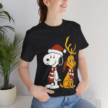 Load image into Gallery viewer, Snoopy x Max – Cute Christmas Crossover Tee (Unisex)