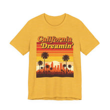 Load image into Gallery viewer, California Dreamin – Vintage Sunshine Graphic Tee (Unisex) Heather Yellow Gold
