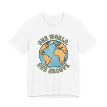 Load image into Gallery viewer, One World, One Groove – Global Unity Music Tee (Unisex) White
