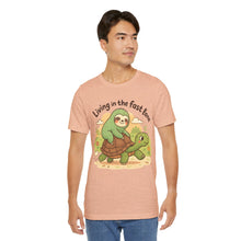 Load image into Gallery viewer, Sloth and Turtle &quot;Living In The Fast Lane&quot; Funny Tee
