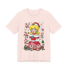 Load image into Gallery viewer, Mrs. Claus Princess Peach – Festive Christmas Tee (Unisex) Soft Pink