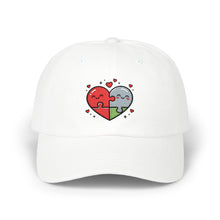 Load image into Gallery viewer, Puzzled Heart - Dad Hat | Love &amp; Friendship Gift White One size
