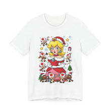 Load image into Gallery viewer, Mrs. Claus Princess Peach – Festive Christmas Tee (Unisex) White L