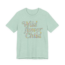 Load image into Gallery viewer, Wild Flower Child – Boho Retro Nature Graphic Tee (Unisex) Heather Prism Mint
