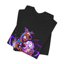 Load image into Gallery viewer, Scooby-Doo &amp; Courage the Cowardly Dog Graphic Tee | Cartoon Crossover Adventure