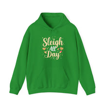Load image into Gallery viewer, Sleigh All Day – Festive Christmas Pullover Hoodie Irish Green