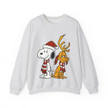 Load image into Gallery viewer, Snoopy x Max – Cute Christmas Crossover Sweatshirt Ash