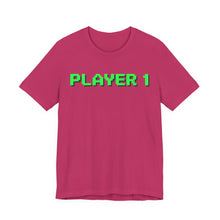 Load image into Gallery viewer, Player 1 – Gamer Mode Graphic Tee (Unisex) Berry
