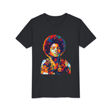 Load image into Gallery viewer, Young Michael Colorful Retro Portrait Youth Tee Vintage Black