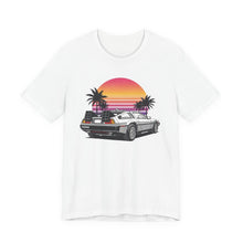 Load image into Gallery viewer, Retro DeLorean Car – Vintage 80s Futuristic Tee (Unisex) White
