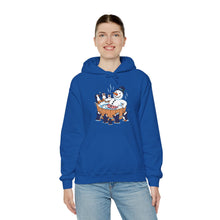 Load image into Gallery viewer, Snowman in Hot Tub – Funny Holiday Pullover Hoodie