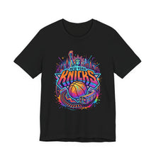 Load image into Gallery viewer, New York Knicks Neon Basketball T-Shirt Black