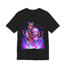 Load image into Gallery viewer, Scooby-Doo &amp; Courage the Cowardly Dog Graphic Tee | Cartoon Crossover Adventure