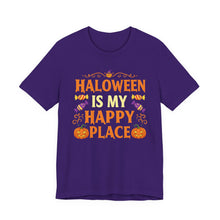 Load image into Gallery viewer, Halloween Is My Happy Place – Spooky Season Graphic Tee (Unisex)
