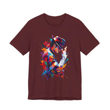 Load image into Gallery viewer, Michael Jackson Style Abstract Graphic Tee (Unisex) Maroon