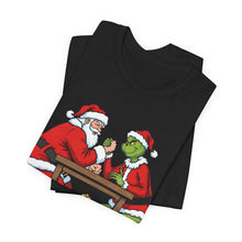 Load image into Gallery viewer, Santa vs The Grinch – Funny Christmas Graphic Tee (Unisex)