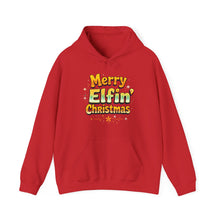 Load image into Gallery viewer, Merry Elfin Christmas – Funny Holiday Hoodie (Unisex) Red