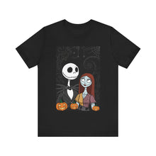 Load image into Gallery viewer, Jack and Sally - Halloween Graphic Tee (Unisex) Black
