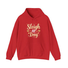 Load image into Gallery viewer, Sleigh All Day – Festive Christmas Pullover Hoodie Red