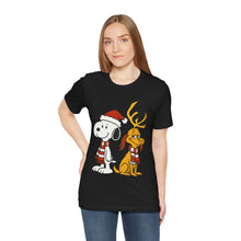 Load image into Gallery viewer, Snoopy x Max – Cute Christmas Crossover Tee (Unisex)