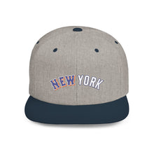 Load image into Gallery viewer, New York Baseball Snapback Hat (Unisex) One size Heather Grey Navy