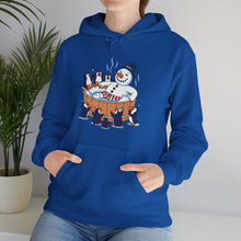 Load image into Gallery viewer, Snowman in Hot Tub – Funny Holiday Pullover Hoodie