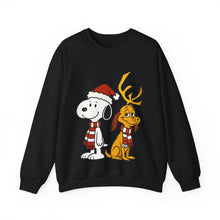 Load image into Gallery viewer, Snoopy x Max – Cute Christmas Crossover Sweatshirt Black