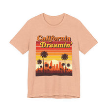 Load image into Gallery viewer, California Dreamin – Vintage Sunshine Graphic Tee (Unisex) Heather Peach
