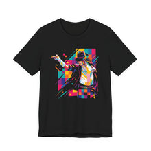 Load image into Gallery viewer, Michael Jackson Signature Pose – Abstract Artsy Unisex Graphic Tee Black