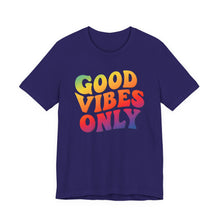 Load image into Gallery viewer, Good Vibes Only – Positive Energy Graphic Tee (Unisex) Team Navy
