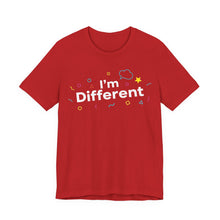 Load image into Gallery viewer, I’m Different – Bold Unique Statement Graphic Tee (Unisex) Red