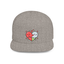 Load image into Gallery viewer, Puzzled Heart Snapback Hat | Valentines Gift Heather Grey One size