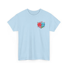 Load image into Gallery viewer, Puzzled Heart - Valentines Day Graphic Tee (Unisex) Light Blue