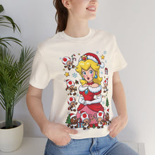 Load image into Gallery viewer, Mrs. Claus Princess Peach – Festive Christmas Tee (Unisex)