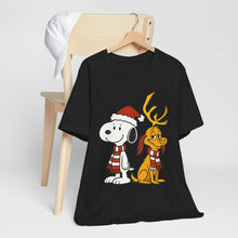 Load image into Gallery viewer, Snoopy x Max – Cute Christmas Crossover Tee (Unisex)