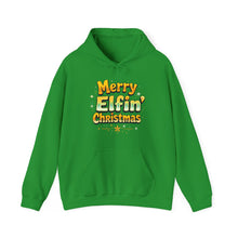 Load image into Gallery viewer, Merry Elfin Christmas – Funny Holiday Hoodie (Unisex) Irish Green