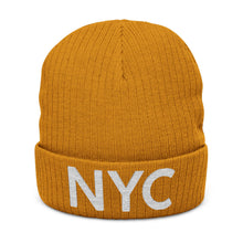 Load image into Gallery viewer, NYC Knit Beanie Hat Mustard One size
