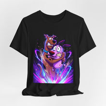Load image into Gallery viewer, Scooby-Doo &amp; Courage the Cowardly Dog Graphic Tee | Cartoon Crossover Adventure