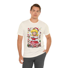 Load image into Gallery viewer, Mrs. Claus Princess Peach – Festive Christmas Tee (Unisex)