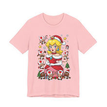 Load image into Gallery viewer, Mrs. Claus Princess Peach – Festive Christmas Tee (Unisex) Pink