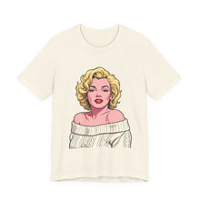 Load image into Gallery viewer, Marilyn Monroe Vector Art Unisex Graphic Tee Natural