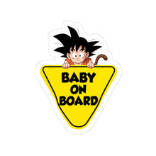 Load image into Gallery viewer, Goku Baby on Board Sticker | Kawaii Car Decal for Anime Fans