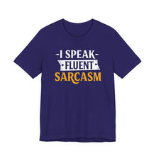 Load image into Gallery viewer, I Speak Fluent Sarcasm - Humor Graphic Tee (Unisex) Team Navy
