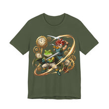 Load image into Gallery viewer, Crono x Frog – Chrono Trigger Hero Duo Graphic Tee Military Green