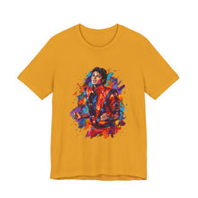 Load image into Gallery viewer, Michael Jackson Thriller Dance Pose – Abstract Unisex Graphic Tee Mustard