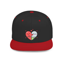Load image into Gallery viewer, Puzzled Heart Snapback Hat | Valentines Gift Black Red One size