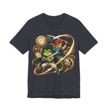 Load image into Gallery viewer, Crono x Frog – Chrono Trigger Hero Duo Graphic Tee Heather Navy