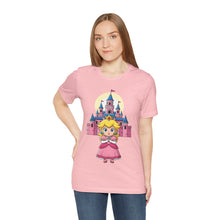 Load image into Gallery viewer, Chibi Princess Peach Castle – Cute Gamer Tee (Unisex)