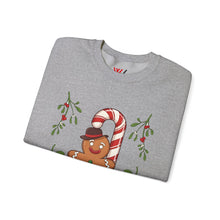 Load image into Gallery viewer, Gingerbread Man with Candy Cane – Holiday Sweatshirt